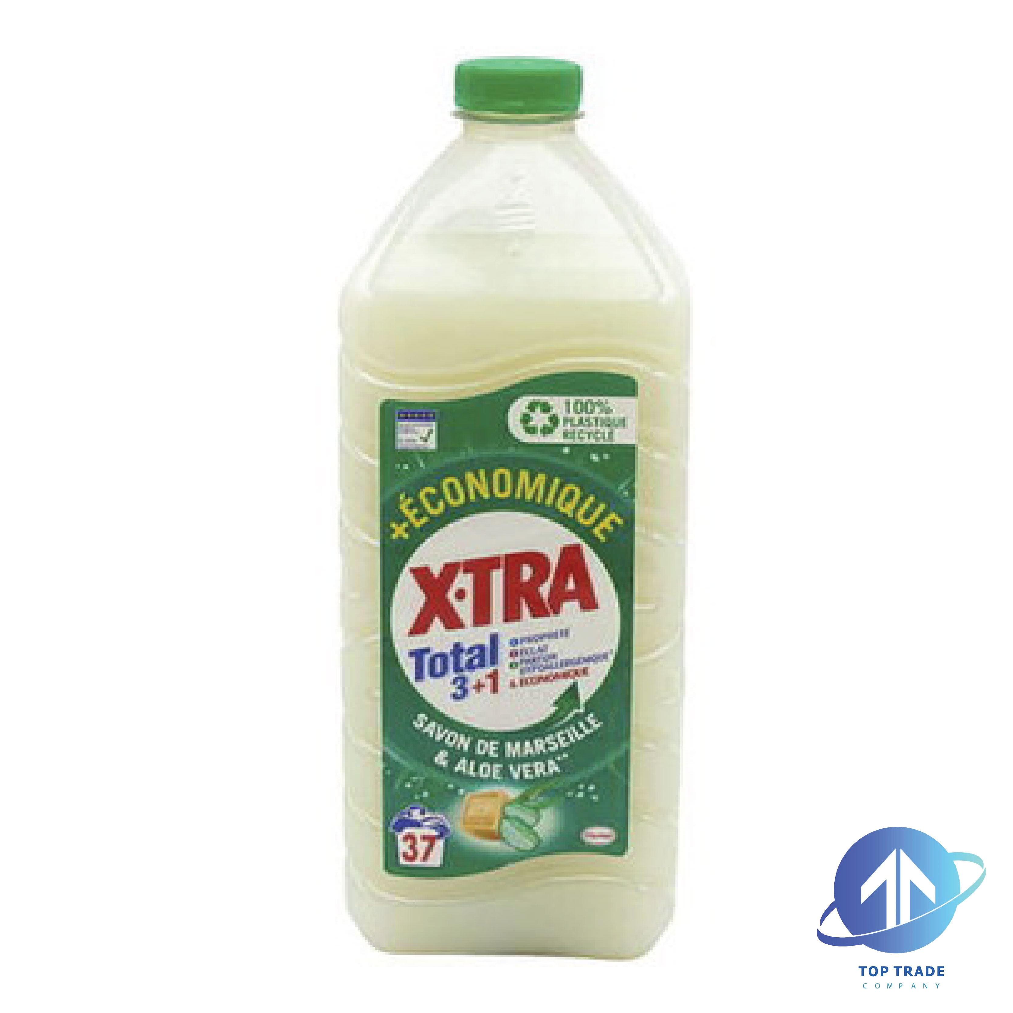 X-tra lessive liquid detergent economic total marseille soap 1,85l/37sc
